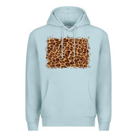 Blue Mist leopard background Premium Hoodie - BarkalooDesign