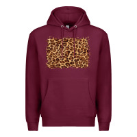 Burgundy leopard background Premium Hoodie - BarkalooDesign