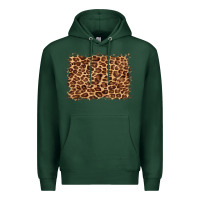Sports Green leopard background Premium Hoodie - BarkalooDesign