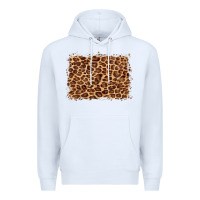 White leopard background Premium Hoodie - BarkalooDesign
