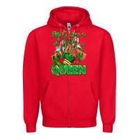 Red green ribbon liver cancer afro girl sneakers Zipper Hoodie - RanaPortraitStore