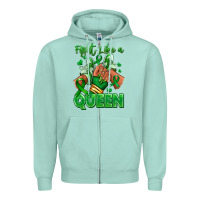 Seafoam green ribbon liver cancer afro girl sneakers Zipper Hoodie - RanaPortraitStore