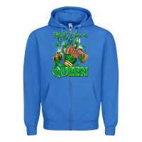 True Royal green ribbon liver cancer afro girl sneakers Zipper Hoodie - RanaPortraitStore