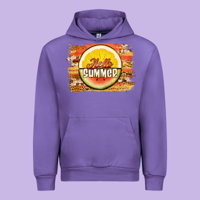 Hello Summer Watermelon Lemon Urban Hoodie Designed By Jasminsmagicworld