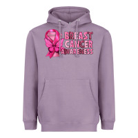 Lavender Breast Cancer Awareness with Coffee Cup Heavyweight Hoodie - texasbilliewilder