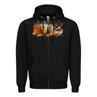 Black cookie coffee cups Zipper Hoodie - texasbilliewilder
