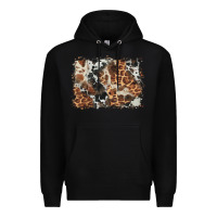 Black cowhide leopard background Premium Hoodie - BarkalooDesign