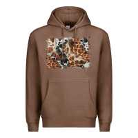Chestnut cowhide leopard background Premium Hoodie - BarkalooDesign