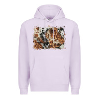 Lilac cowhide leopard background Premium Hoodie - BarkalooDesign