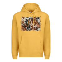 Mustard cowhide leopard background Premium Hoodie - BarkalooDesign