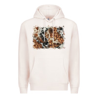 Pale Pink cowhide leopard background Premium Hoodie - BarkalooDesign