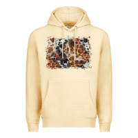 Pina Colada cowhide leopard background Premium Hoodie - BarkalooDesign