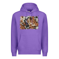 Purple cowhide leopard background Premium Hoodie - BarkalooDesign
