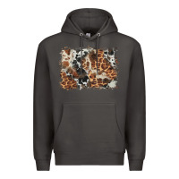 Smoke cowhide leopard background Premium Hoodie - BarkalooDesign