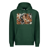 Sports Green cowhide leopard background Premium Hoodie - BarkalooDesign