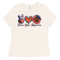 Bone peace love america Ladies Tee - BarkalooDesign