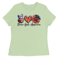 Matcha peace love america Ladies Tee - BarkalooDesign