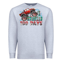Heather Grey i crushed 100 days Premium Sweatshirt - RacoonDesign