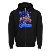 Black fight like a queen navy blue colon cancer afro gir Zipper Hoodie - RanaPortraitStore
