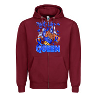 Burgundy fight like a queen navy blue colon cancer afro gir Zipper Hoodie - RanaPortraitStore
