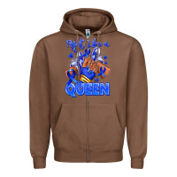 Chestnut fight like a queen navy blue colon cancer afro gir Zipper Hoodie - RanaPortraitStore