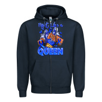 Navy fight like a queen navy blue colon cancer afro gir Zipper Hoodie - RanaPortraitStore