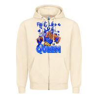 Sandshell fight like a queen navy blue colon cancer afro gir Zipper Hoodie - RanaPortraitStore