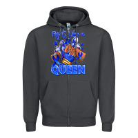 Smoke fight like a queen navy blue colon cancer afro gir Zipper Hoodie - RanaPortraitStore