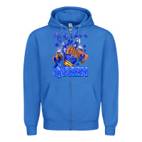 True Royal fight like a queen navy blue colon cancer afro gir Zipper Hoodie - RanaPortraitStore
