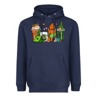 Navy camping coffee cups Heavyweight Hoodie - Zillion Design Studio