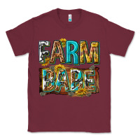 Burgundy western farm babe Classic Tee - texasbilliewilder