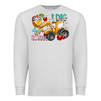 Dove Grey i dig 100 days of school Premium Sweatshirt - RacoonDesign