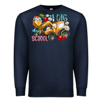 Navy i dig 100 days of school Premium Sweatshirt - RacoonDesign