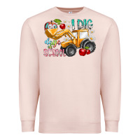 Pale Pink i dig 100 days of school Premium Sweatshirt - RacoonDesign