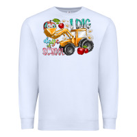 White i dig 100 days of school Premium Sweatshirt - RacoonDesign