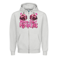 Dove Grey save the pumpkins breast cancer Zipper Hoodie - RanaPortraitStore
