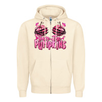 Sandshell save the pumpkins breast cancer Zipper Hoodie - RanaPortraitStore