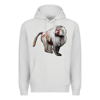 Dove Grey baboon Premium Hoodie - LillyAllenDesigns