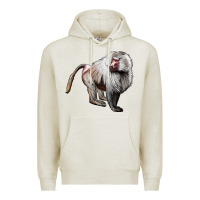 Oatmeal Heather baboon Premium Hoodie - LillyAllenDesigns