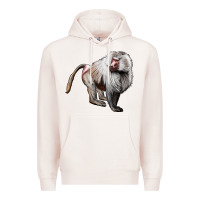 Pale Pink baboon Premium Hoodie - LillyAllenDesigns