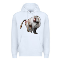 White baboon Premium Hoodie - LillyAllenDesigns