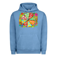 Pigment Pebble Blue fruit plate Urban Hoodie - Jasminsmagicworld