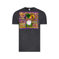 Vintage Black mardi gras gnomes mask serape sunflowers Vintage Tee - Artiststas