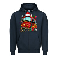 Navy christmas bus driver Zipper Hoodie - Zillion Design Studio