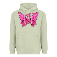 Matcha Breast Cancer Butterfly Heavyweight Hoodie - texasbilliewilder