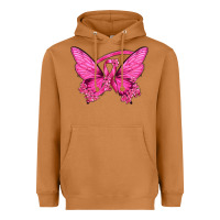 Meerkat Breast Cancer Butterfly Heavyweight Hoodie - texasbilliewilder