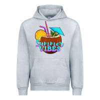 Heather Grey summer vibes coconut drink Urban Hoodie - Jasminsmagicworld