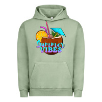 Pigment Oil Green summer vibes coconut drink Urban Hoodie - Jasminsmagicworld