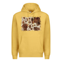 Antique Gold cowhide background Premium Hoodie - BarkalooDesign