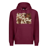 Burgundy cowhide background Premium Hoodie - BarkalooDesign